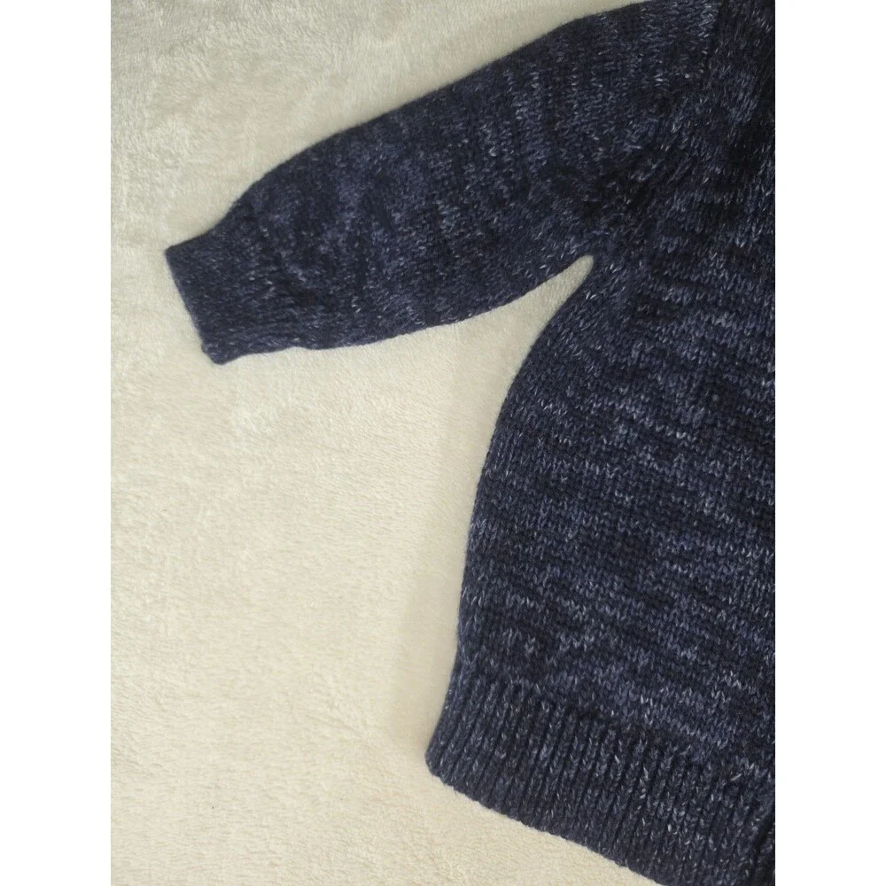 NWT Baby Bgosh OshKosh Shawl Collar Cardigan Sweater Navy Marled Knit Boys 3M